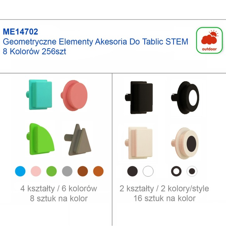 MASTERKIDZ Geometric Board Elements 256 pcs - Creative Learning
