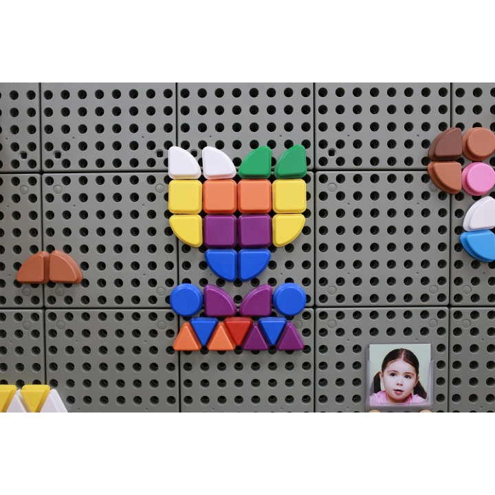 MASTERKIDZ Geometryczne Elementy Tablic 256 szt - Kreatywna Nauka