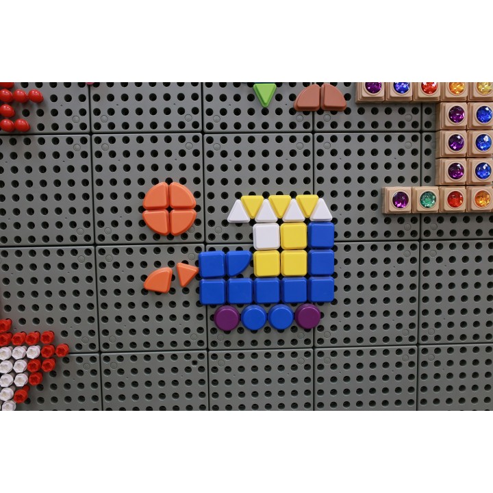 MASTERKIDZ Geometryczne Elementy Tablic 256 szt - Kreatywna Nauka