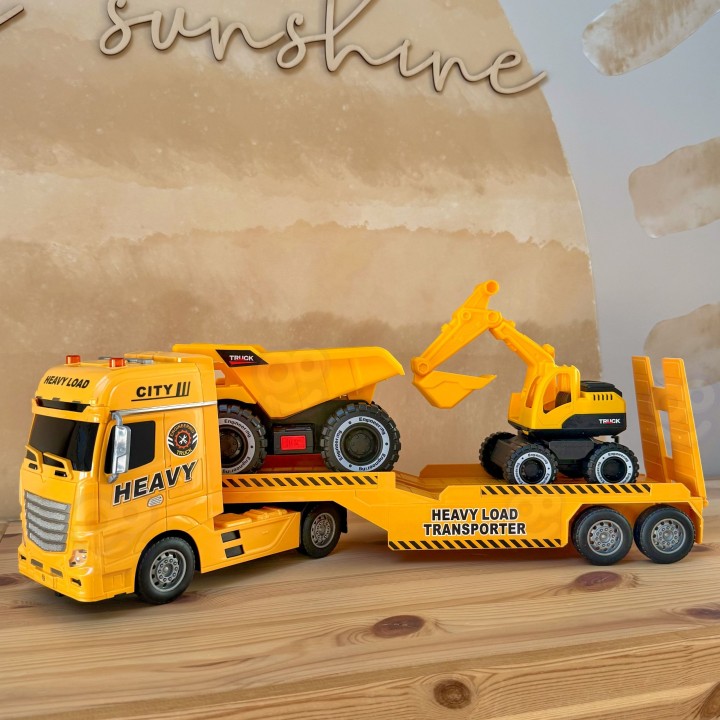 Tow truck set construction vehicles with sound and light toy Woopie