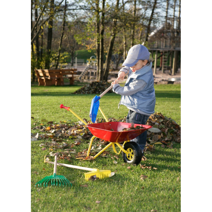 Rolly Toys red metal wheelbarrow for children