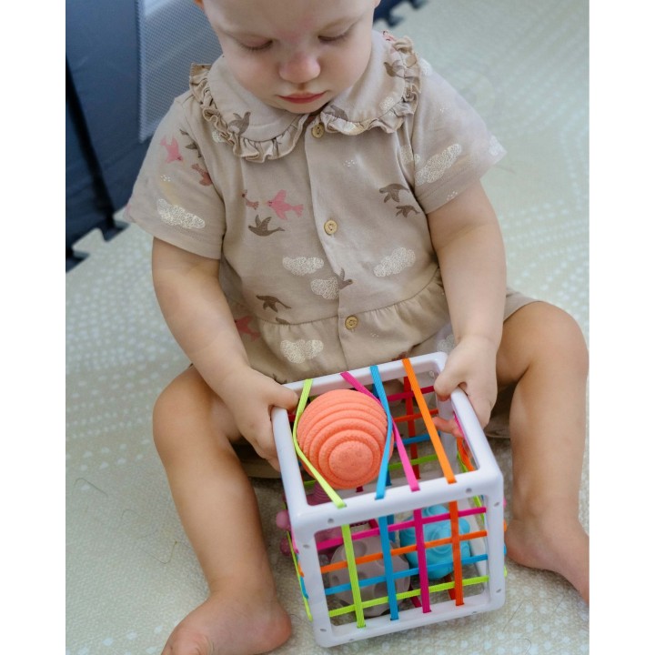 Elastyczna kostka sensoryczna sorter edukacyjny dla dzieci 3+ - WOOPIE