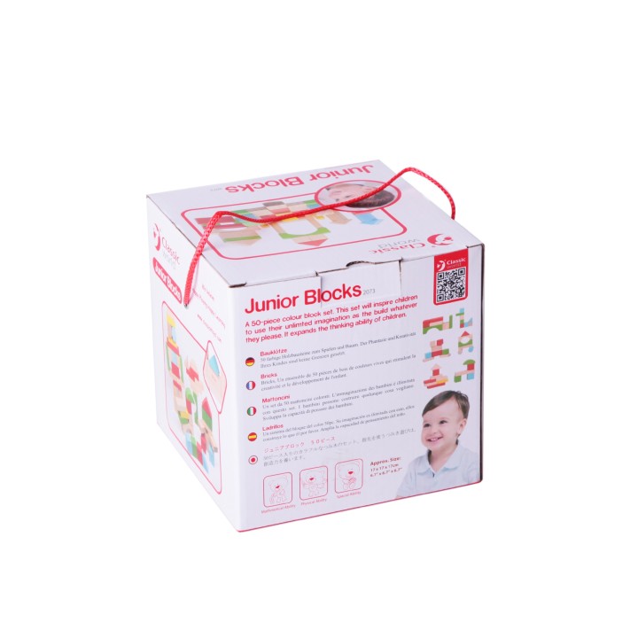 Wooden Blocks CLASSIC WORLD 50 pcs - Toy for Children