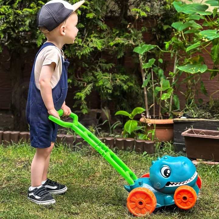 WOOPIE Kosiarka Ogrodowa Dinozaur z Bańkami Mydlanymi + Płyn