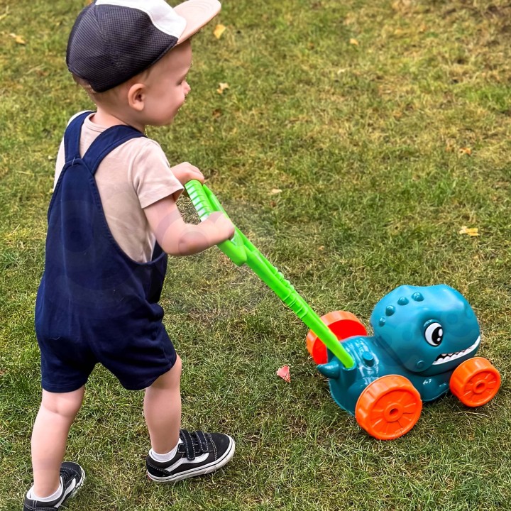 WOOPIE Dinosaur Garden Mower with Soap Bubbles + Liquid