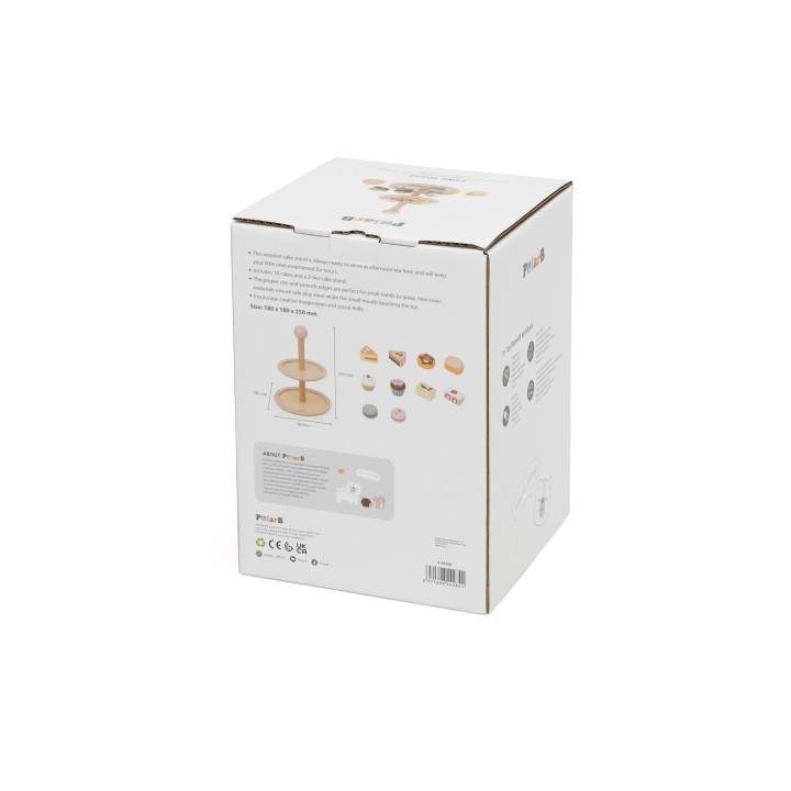 Drewniany Stojak na Ciasto Viga - zabawa w kawiarenkę i rozwój