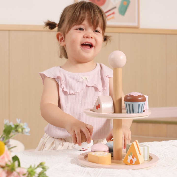 Viga Wooden Cake Stand - cafe fun and development