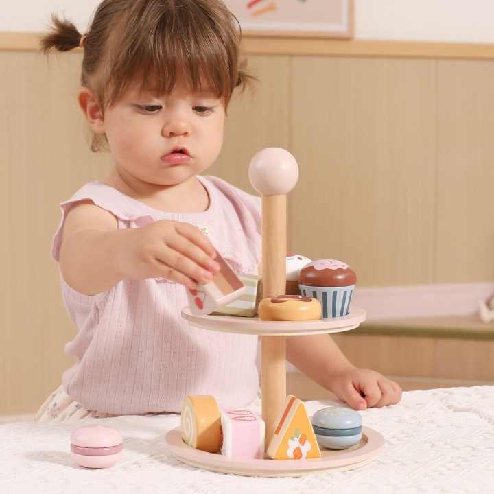 Viga Wooden Cake Stand - cafe fun and development