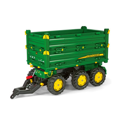Rolly Toys Przyczepa Rolly Multi John Deere trzyosiowa zielona 