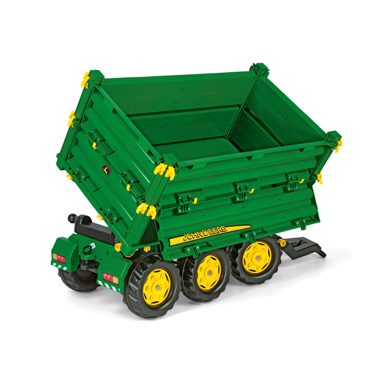 Rolly Toys Przyczepa Rolly Multi John Deere trzyosiowa zielona 