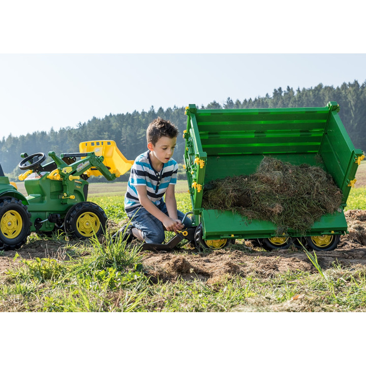 Rolly Toys rollyMulti Trailer - Rolly Multi John Deere 3-axle dump trailer