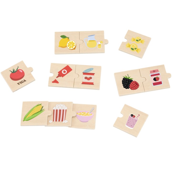 VIGA Puzzle Set – Discover Nature and Food in Play