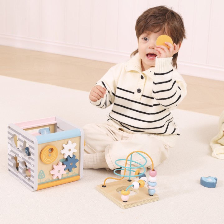 VIGA PolarB Activity Box 5w1 - Drewniane Centrum Gier dla Dzieci