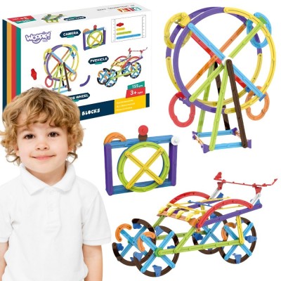 WOOPIE 3D Mathematical Building Blocks 155-piece Educational Set