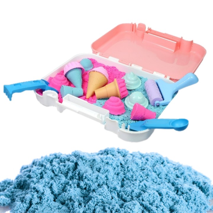 Kinetic Sand Ice Cream in a Suitcase 1kg Mold Set - WOOPIE