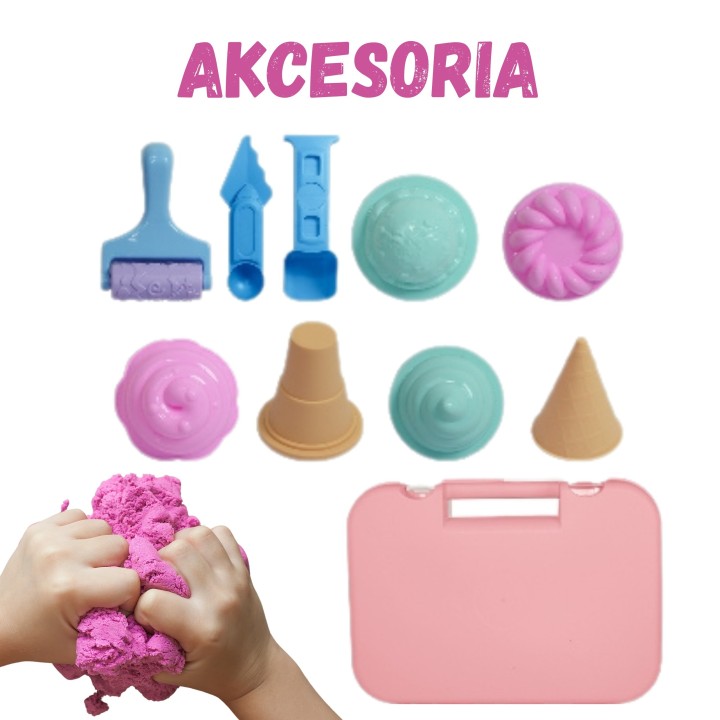 Kinetic Sand Ice Cream in a Suitcase 1kg Mold Set - WOOPIE