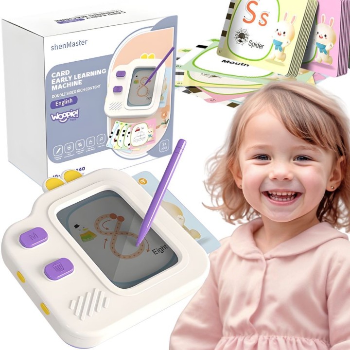 WOOPIE Tablet Graficzny Znikopis Nauka Angielskiego Czytnik 120 Kart