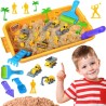 WOOPIE Kinetic Sand Construction Site Set in a Suitcase Vehicles 1kg
