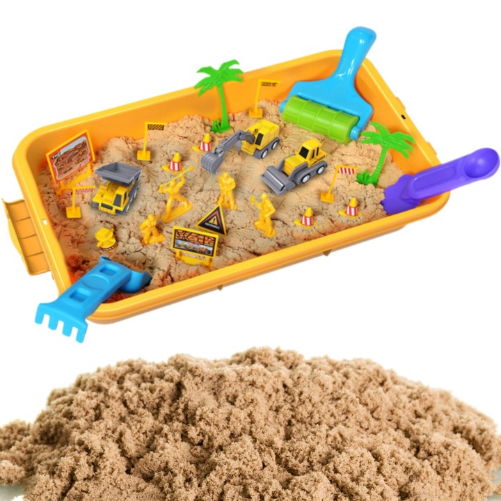 Kinetic Sand Construction Site in a Vehicle Suitcase 1kg - WOOPIE