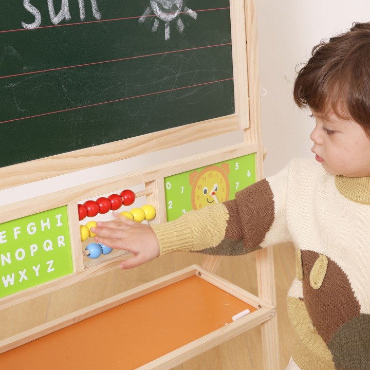 Wooden educational board for children - creative learning and fun with Viga