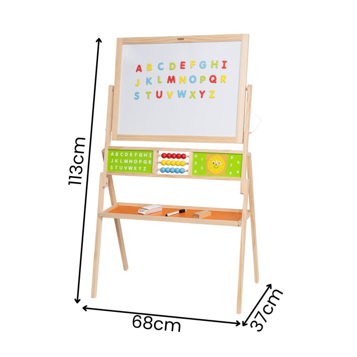 Wooden educational board for children - creative learning and fun with Viga