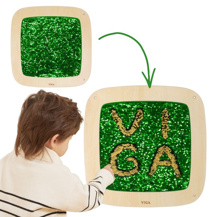 A striking sequin wall panel – fun and learning for children | Viga