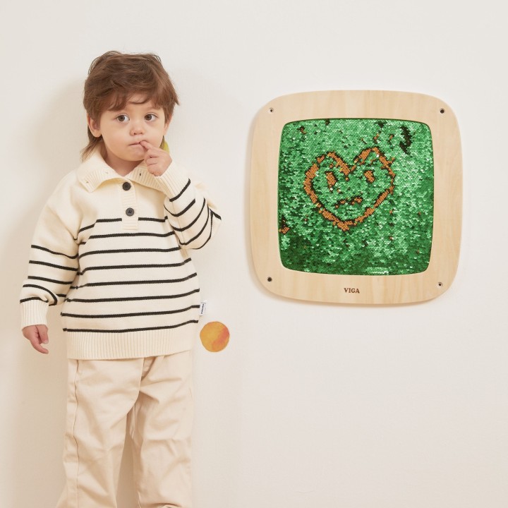 A striking sequin wall panel – fun and learning for children | Viga