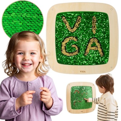 A striking sequin wall panel – fun and learning for children | Viga