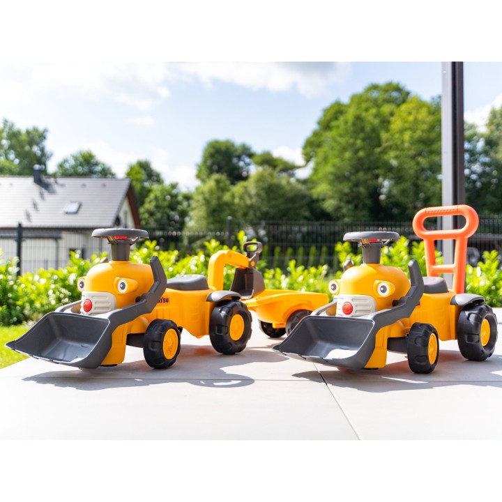 Jeździk Traktor Komatsu z Koparką i Przyczepą Eko Recykling