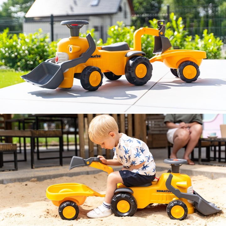 Komatsu Ride-on Tractor with Excavator and Trailer Eco Recycling