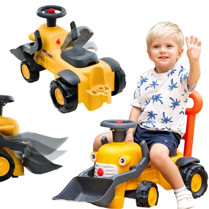 Komatsu Falk Ride-on Tractor - Pusher with Bucket and Horn