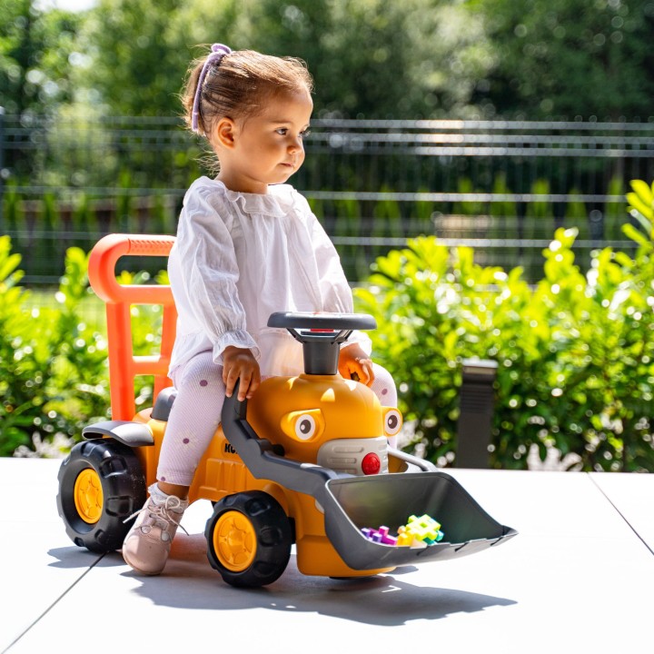 Komatsu Falk Ride-on Tractor - Pusher with Bucket and Horn