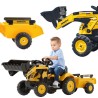 FALK Komatsu Pedal Tractor Excavator with Trailer and Bucket 2-5 Years