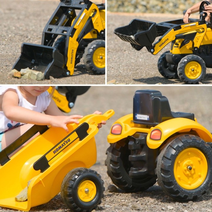 Traktor Komatsu Falk na Pedały z Koparką i Przyczepą 2076M
