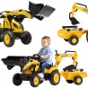 FALK Komatsu Pedal Tractor with Excavator Bucket and Trailer 2-5 years