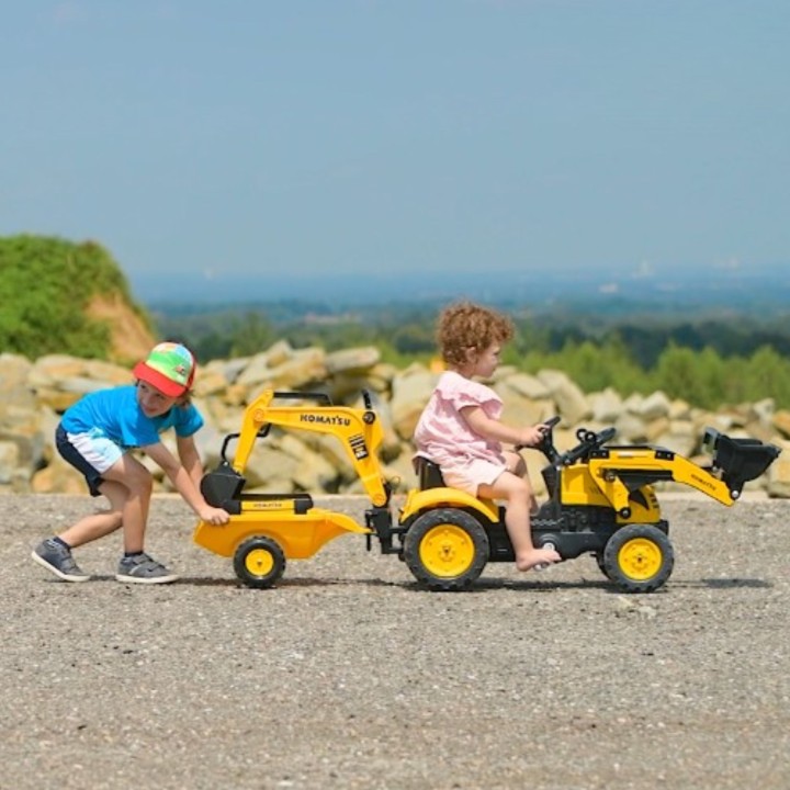 Traktor na Pedały FALK Komatsu z Koparką i Przyczepą 2-5 lat
