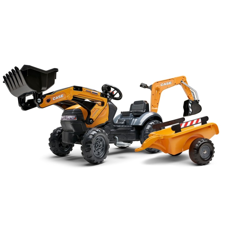 FALK CASE Pedal Tractor with Excavator and Trailer 2-5 years