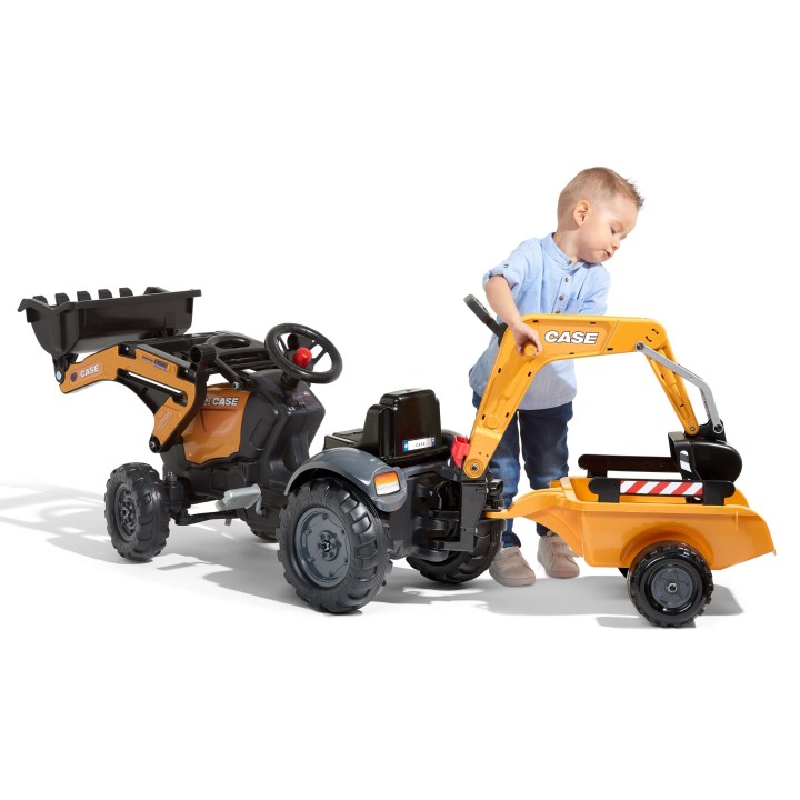 FALK CASE Pedal Tractor with Excavator and Trailer 2-5 years