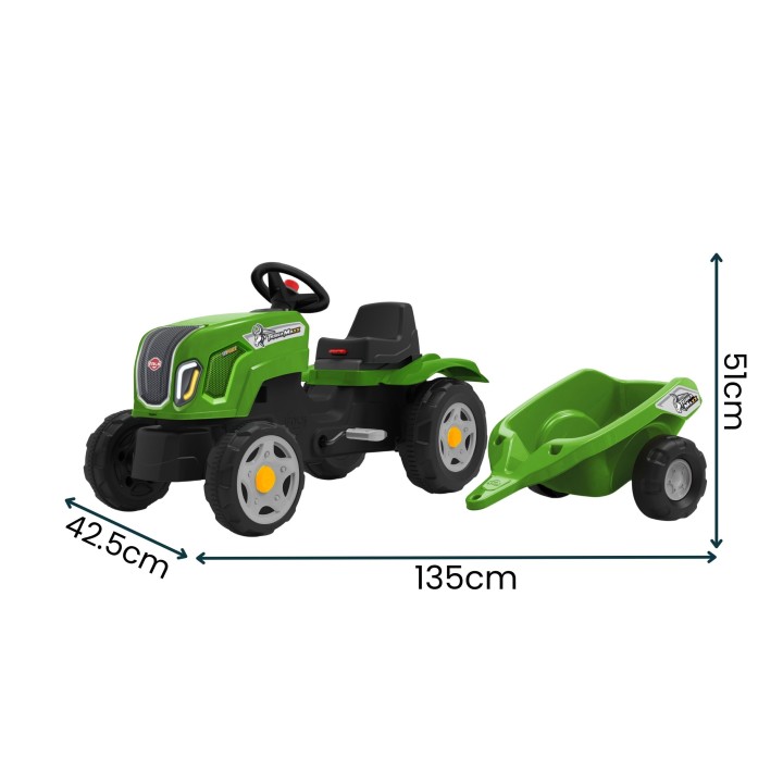 FALK Traktor na Pedały Claas Terra Maxx z Przyczepą 2-6 Lat