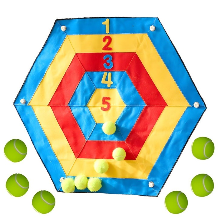 Hexagonal Mathematical Shield with Velcro WOOPIE - Throwing Game XXL 98cm