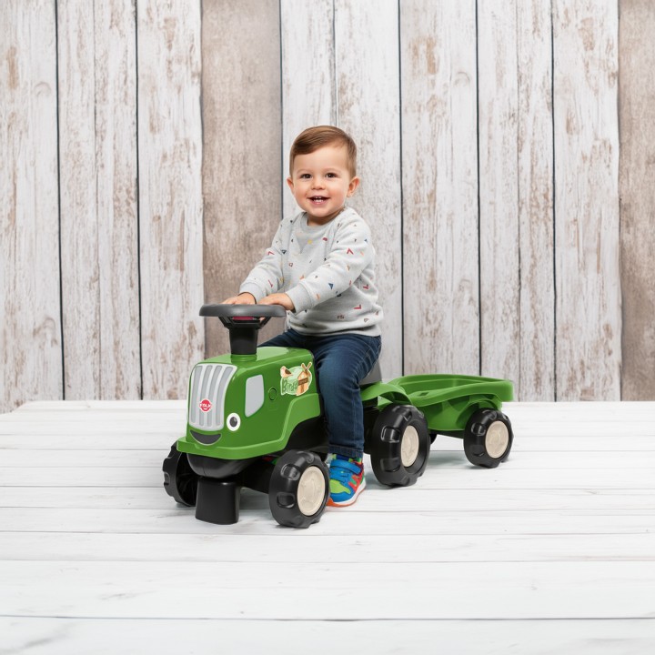 FALK Ride-on Birdy Farm Tractor with Trailer - Ecological 90%