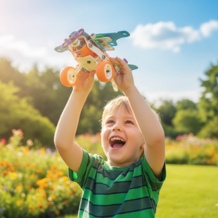 WOOPIE 5-in-1 STEM Vehicle Building Block Set for Kids