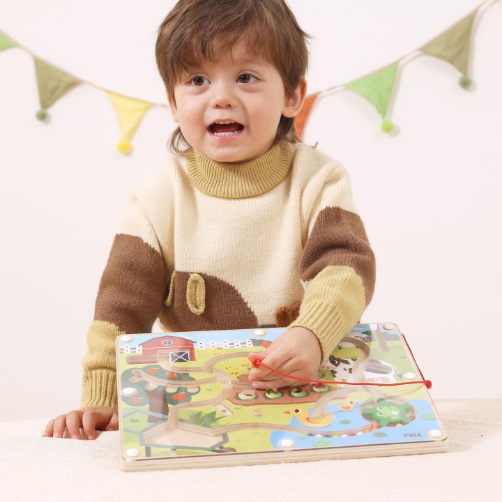 Viga Wooden Magnetic Maze – An Educational Toy for Toddlers