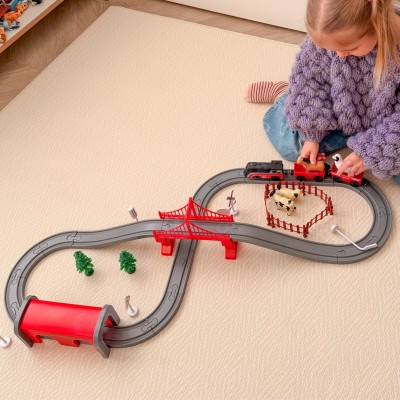 Kolejka Elektryczna Woopie - 70 El. Tory, Most, Tunel i Zwierzęta