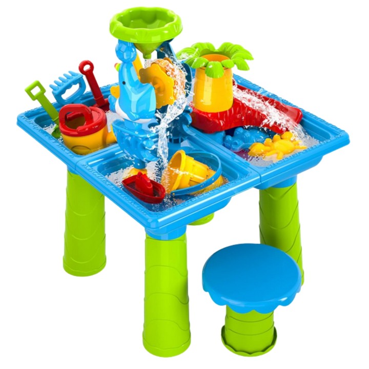 WOOPIE Water Table 2 in 1 Sandbox XL Aquapark with 4 Pools