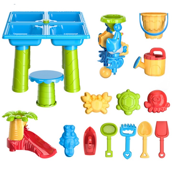 WOOPIE Water Table 2 in 1 Sandbox XL Aquapark with 4 Pools