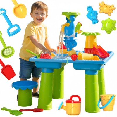 WOOPIE Stolik Wodny 2w1 Piaskownica XL Aquapark z 4 Basenami