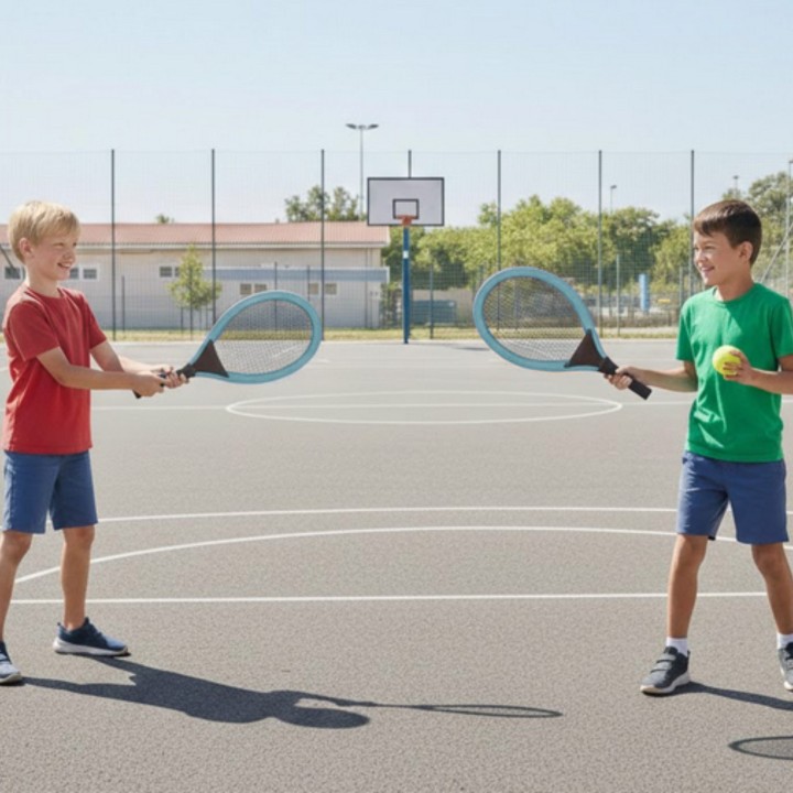 WOOPIE Rakietki do Tenisa Badminton dla Dzieci + Piłka Lotka