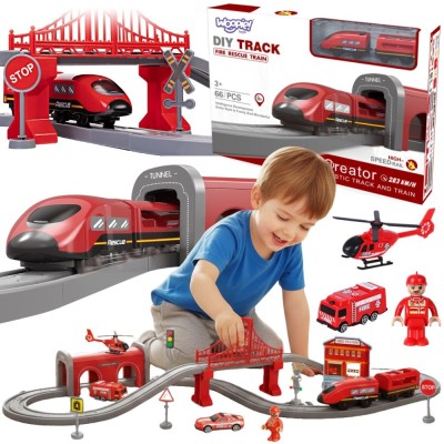 Woopie Train Track - 66-piece Set Bridge Tunnel Sounds