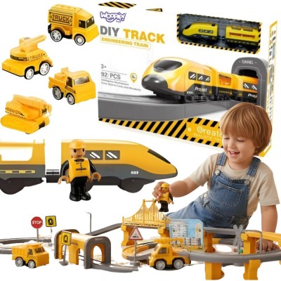 WOOPIE Tor Kolejowy DIY Track Engineering Train 92 el